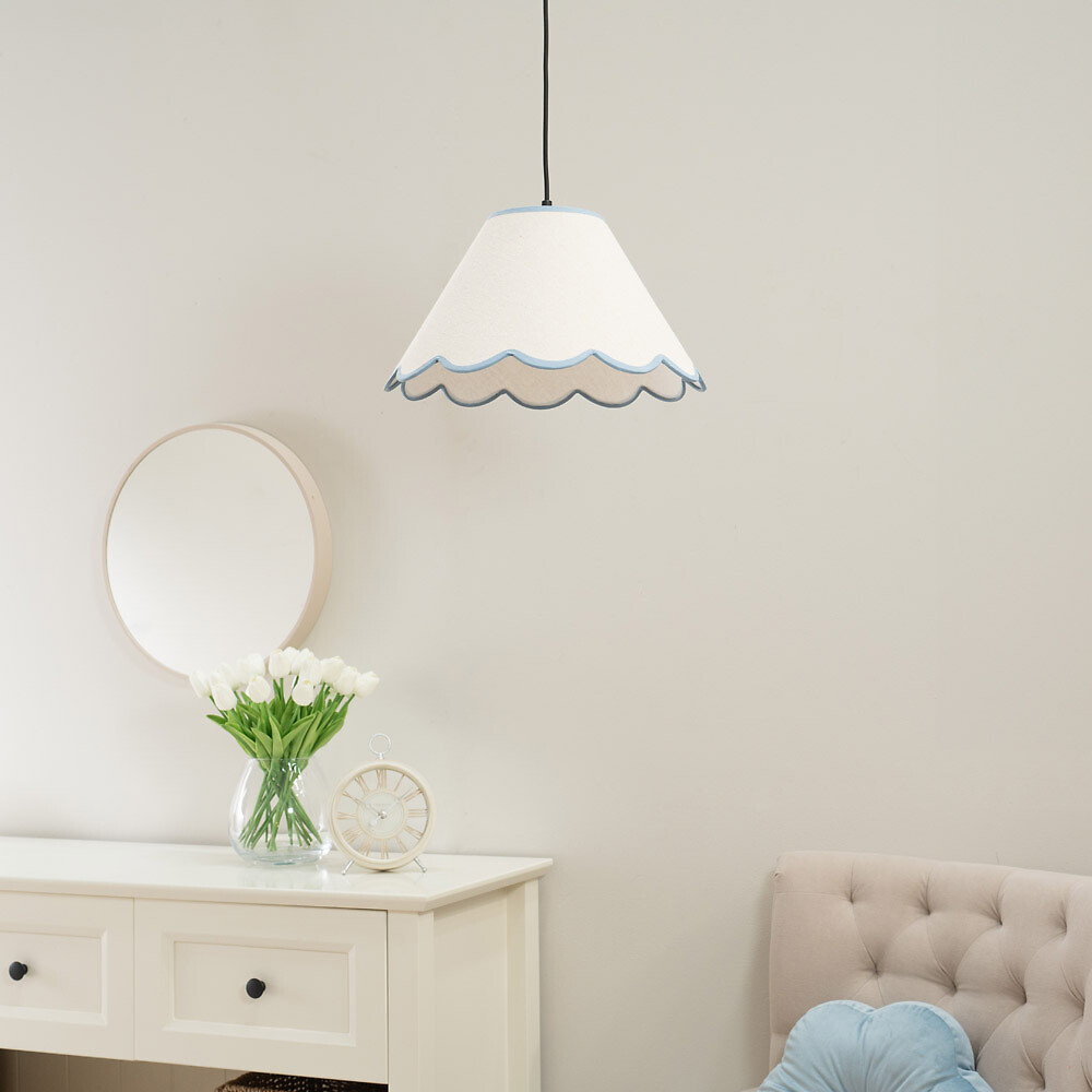 27.5cm Florence Scallop Trim Shade, SO'HOME