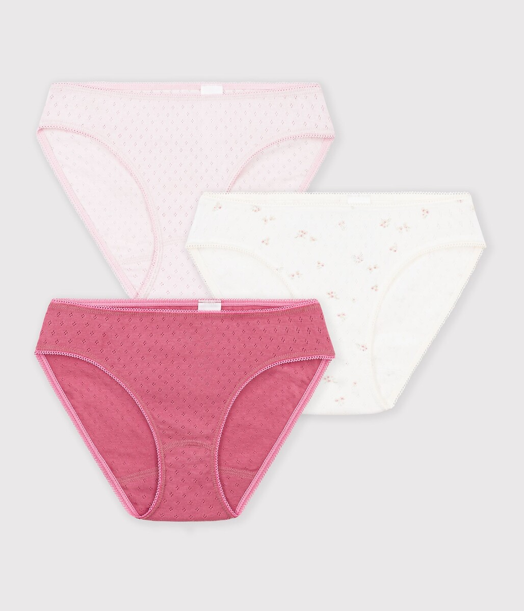 Lot de 3 culottes en coton, PETIT BATEAU