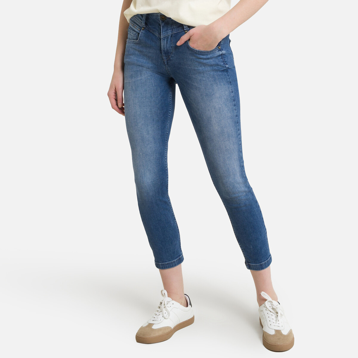 Jean slim crop La Redoute Femme Vêtements Pantalons & Jeans Jeans Skinny 