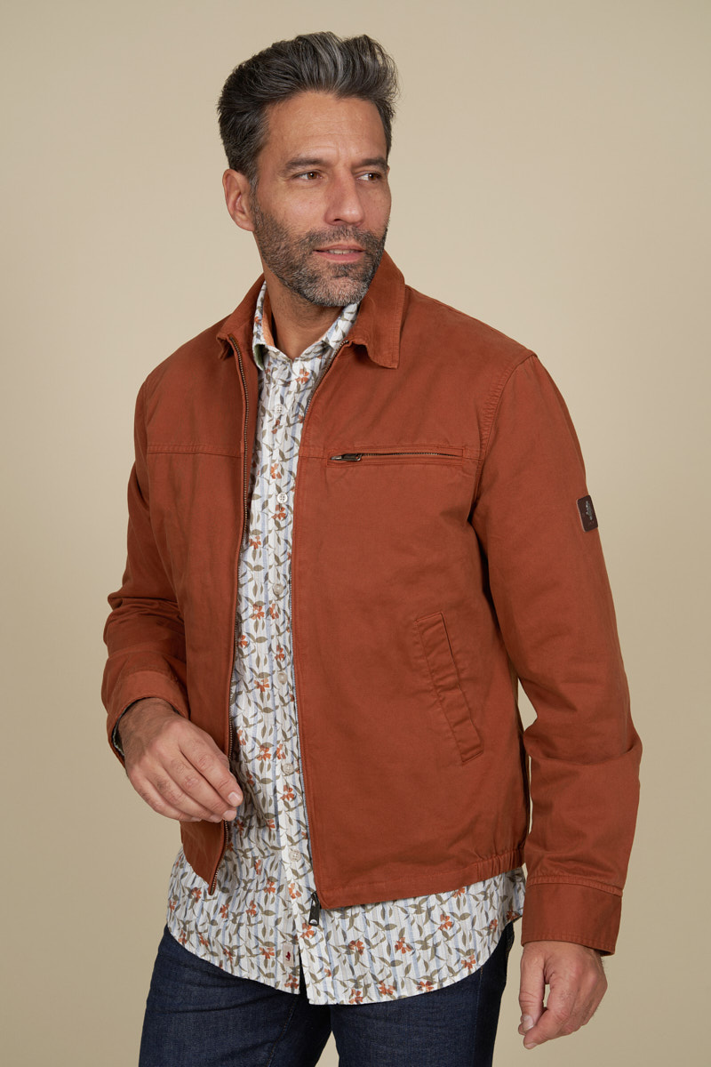 Veste unie gabardine lavée, MCS