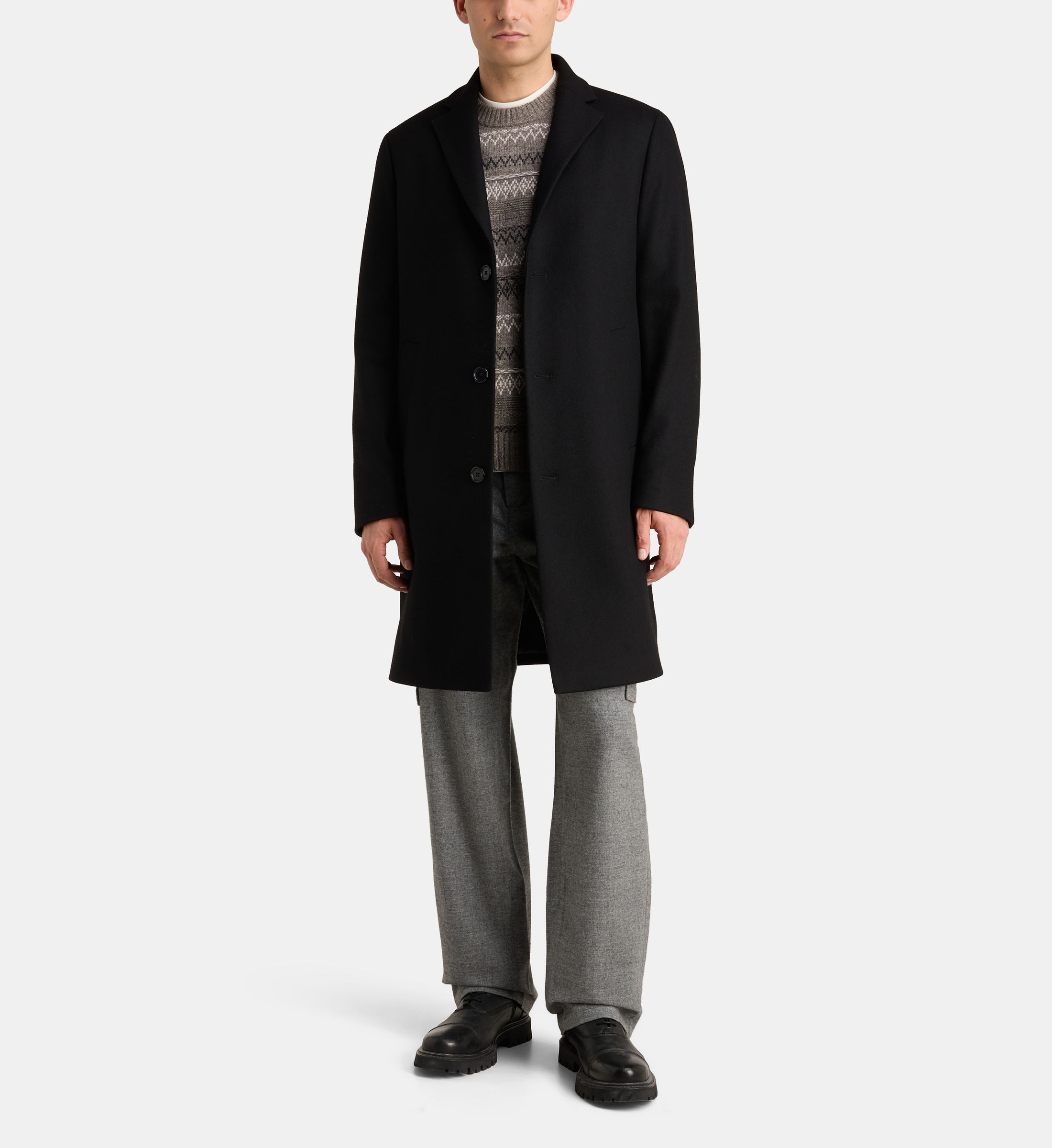 Manteau mi-long toat en laine mélangée, GALERIES LAFAYETTE