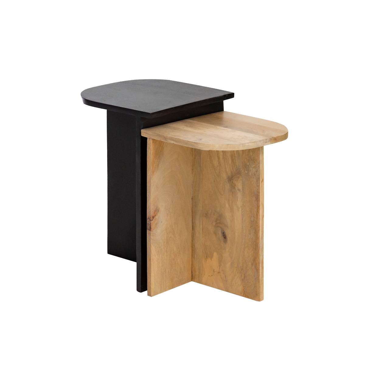 Table basse gigogne en bois de manguier FARO, MADE IN MEUBLES