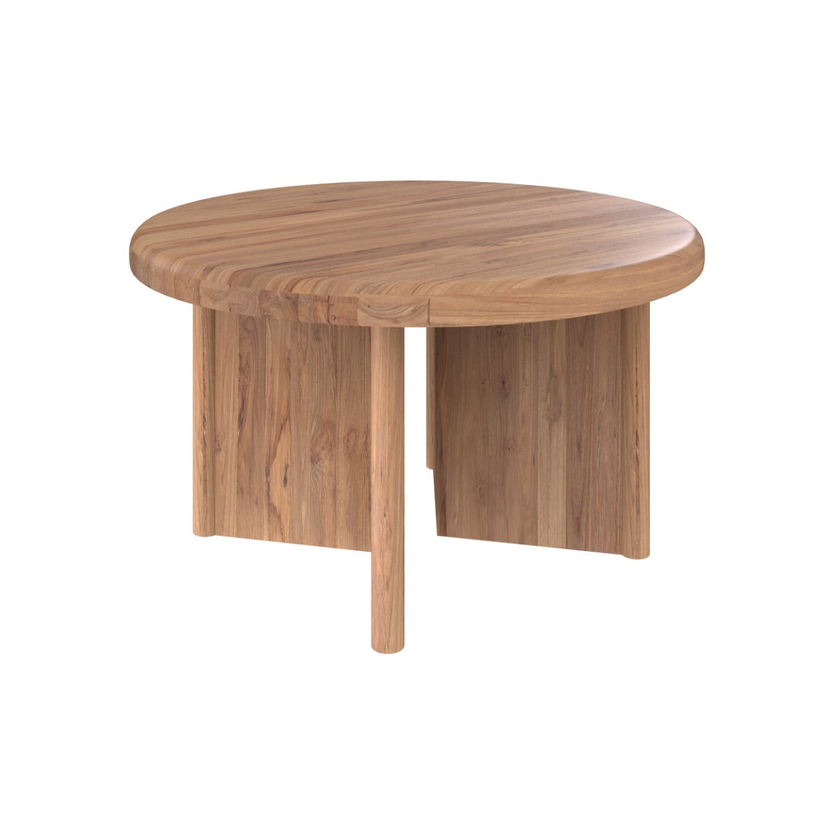 Table basse ronde en bois de teck recyclé D80 cm - BANA, MAISON PAVANE