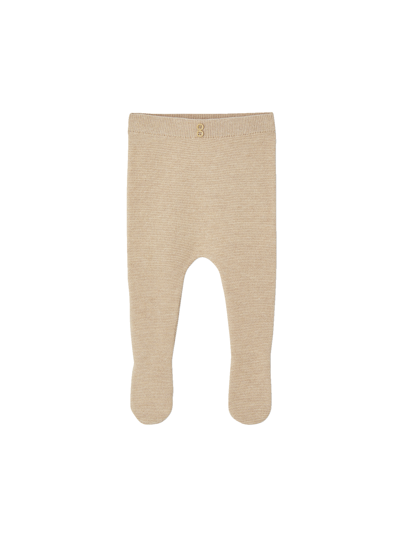 Pantalon à pieds bébé en tricot coton/laine, VERTBAUDET