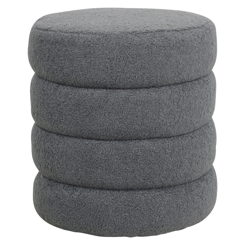 Pouf tissu bouclette rase, ZAGO