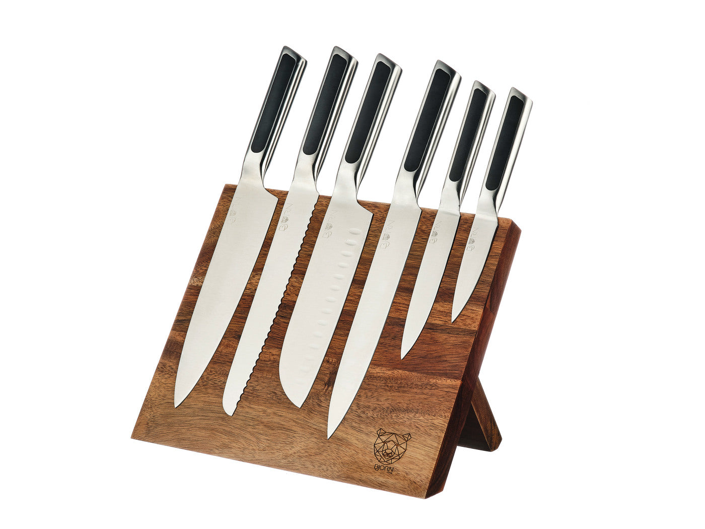 Lot de 7 couteaux de cuisine en inox, NUDE, BJORN