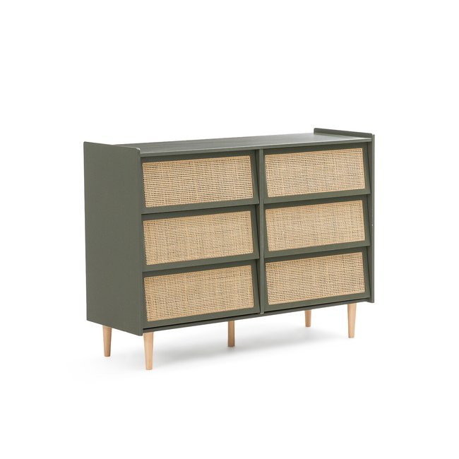 Taga Cane Front Chest of 6 Drawers - LA REDOUTE INTERIEURS