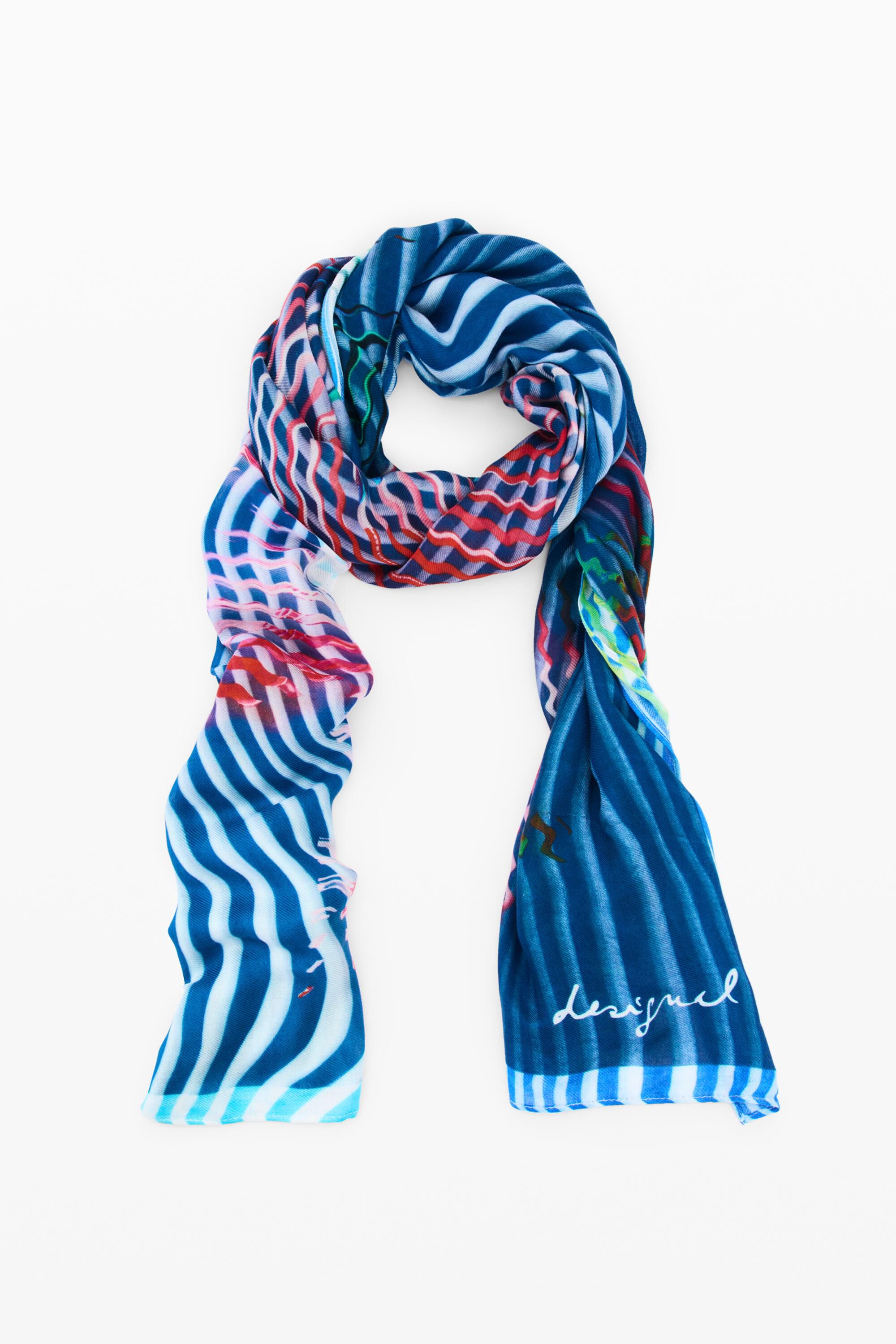 Foulard rectangulaire à fleurs, DESIGUAL
