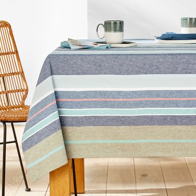 Antika Woven-Dyed Striped Organic Cotton Tablecloth LA REDOUTE INTERIEURS