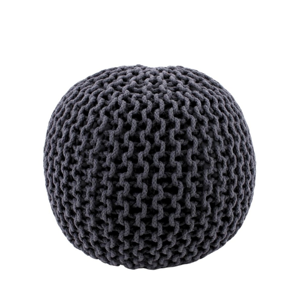 Pouf rond tricot 40x30cm, ORNAMI