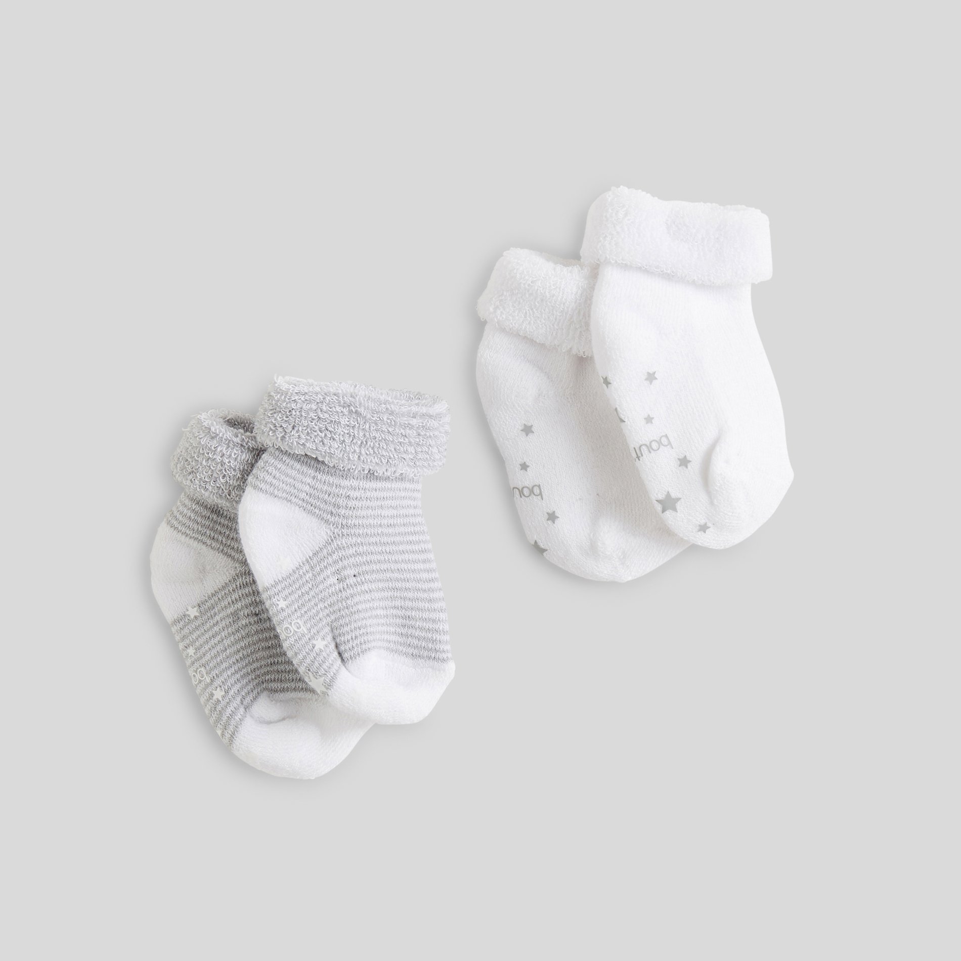 Lot de 2 paires de chaussettes en coton issu de l'agriculture biologique, BOUT'CHOU