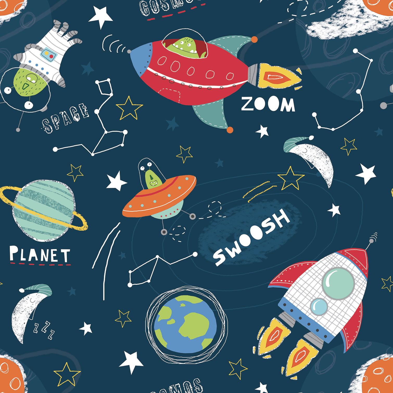 Tableau enfant happy cosmos, HEXOA