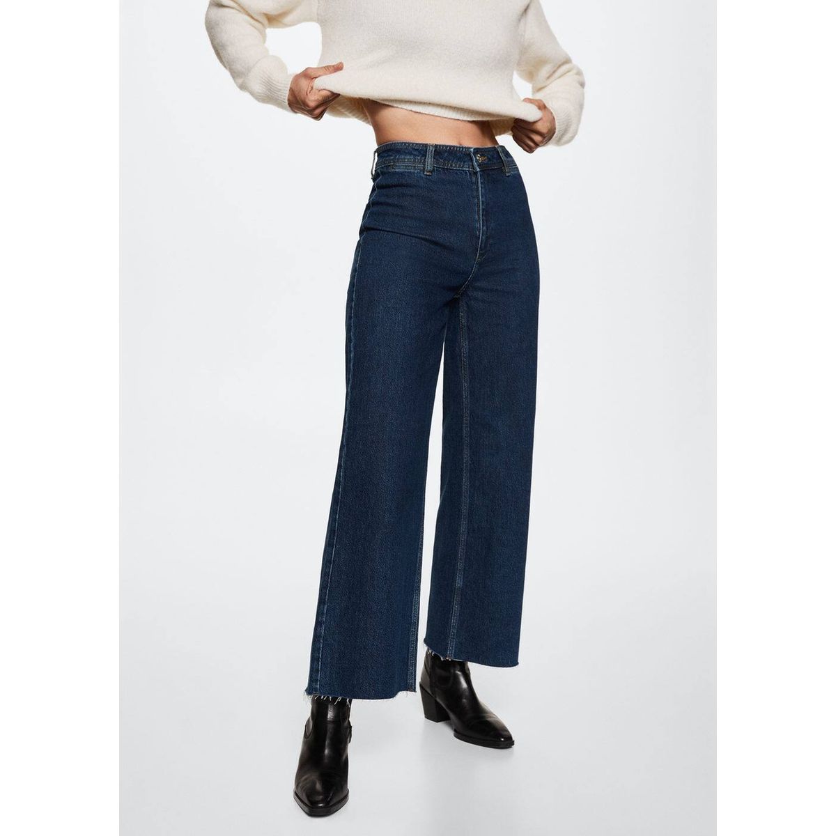 De Bijenkorf Fille Vêtements Pantalons & Jeans Jeans Baggy & Large Culotte taille haute coupe ample jupe-culotte avec stretch 