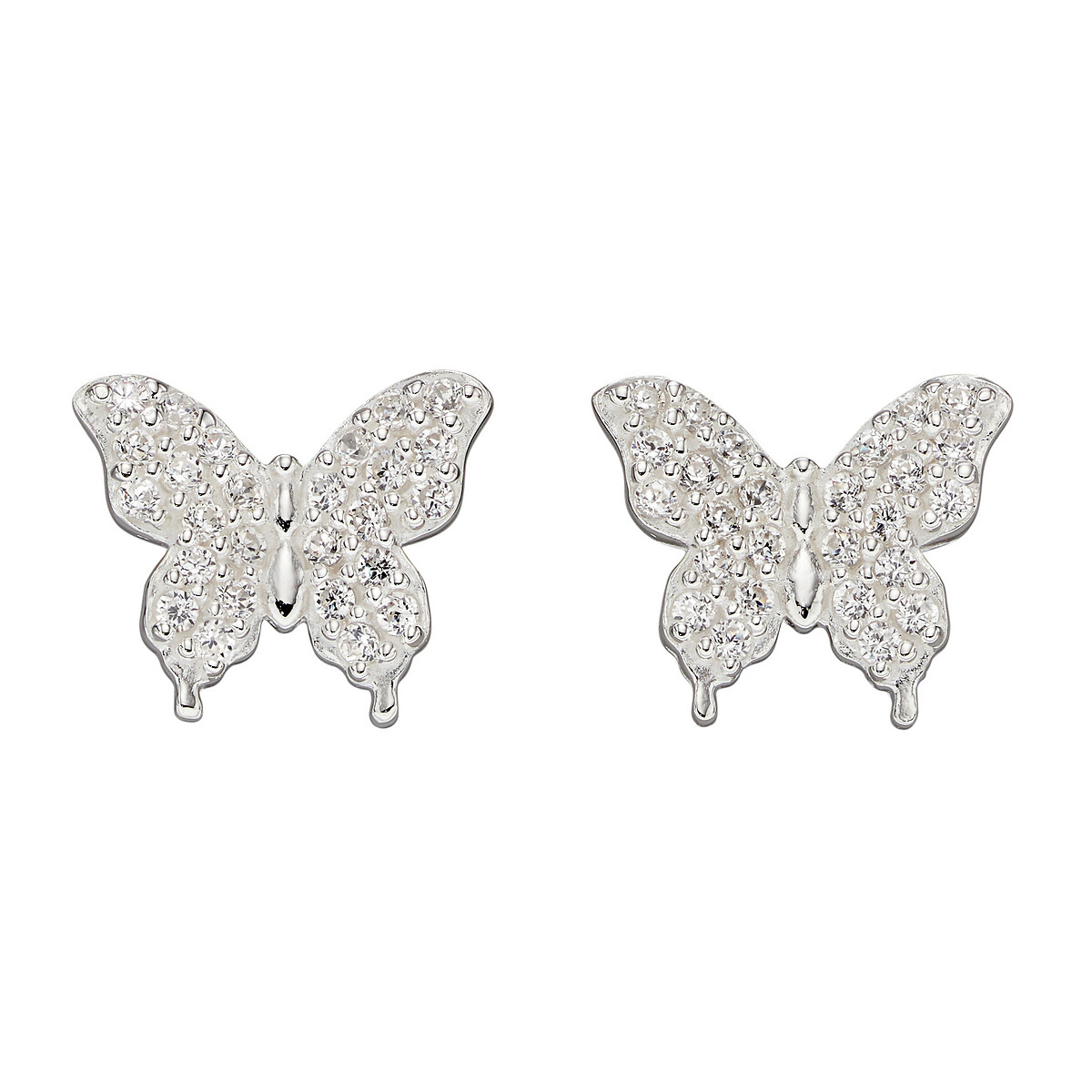 gucci silver butterfly earrings