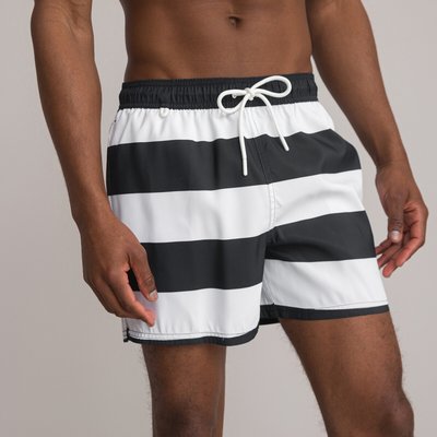 Recycled Bermuda Swim Shorts in Striped Print LA REDOUTE COLLECTIONS