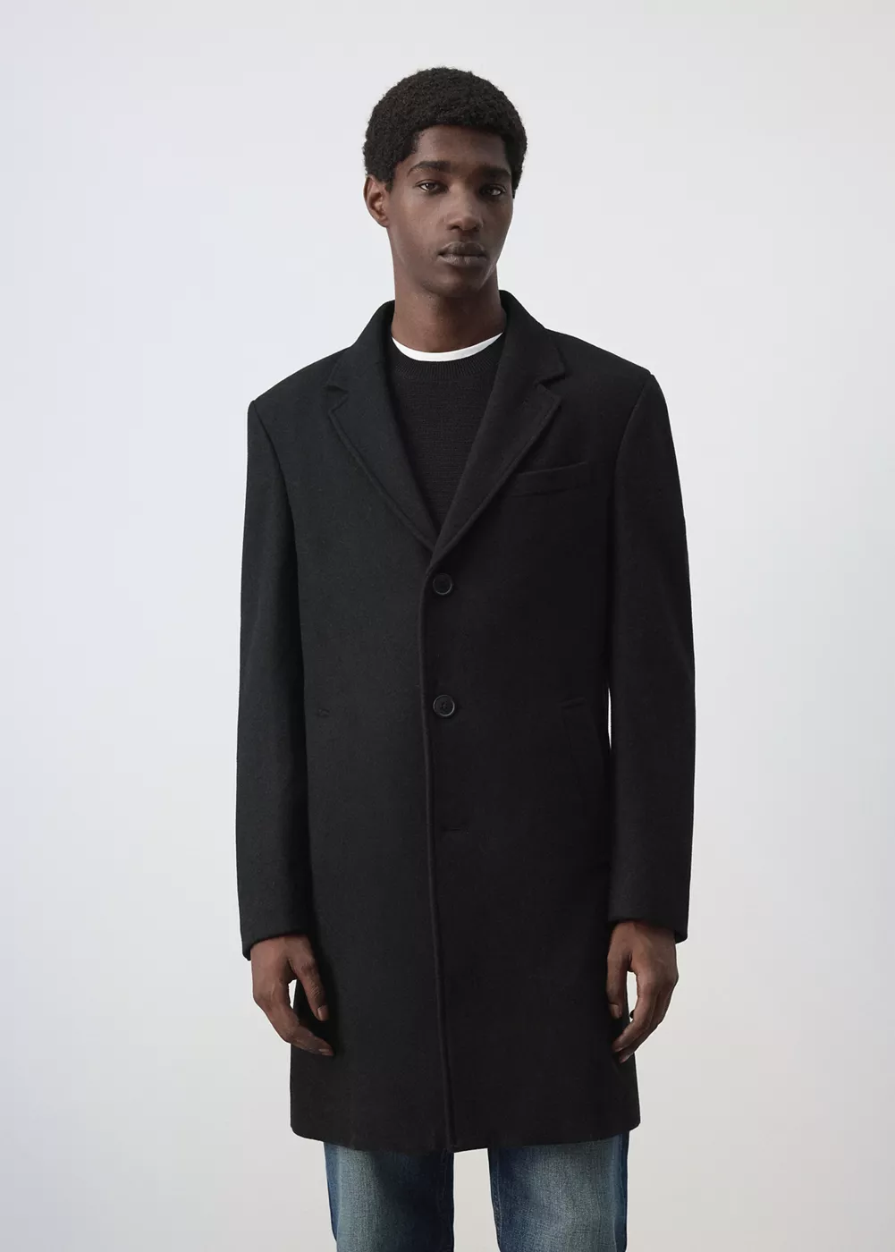 Manteau long en laine, MANGO MAN