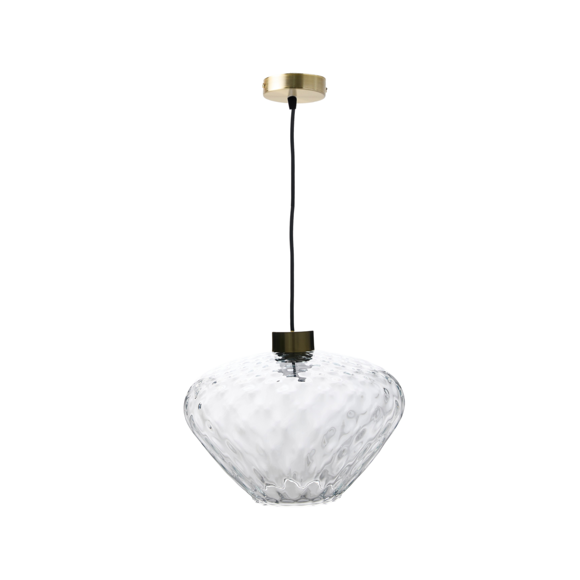 Suspension verre martelée transparente forme diamant - CELINE, CAMIF