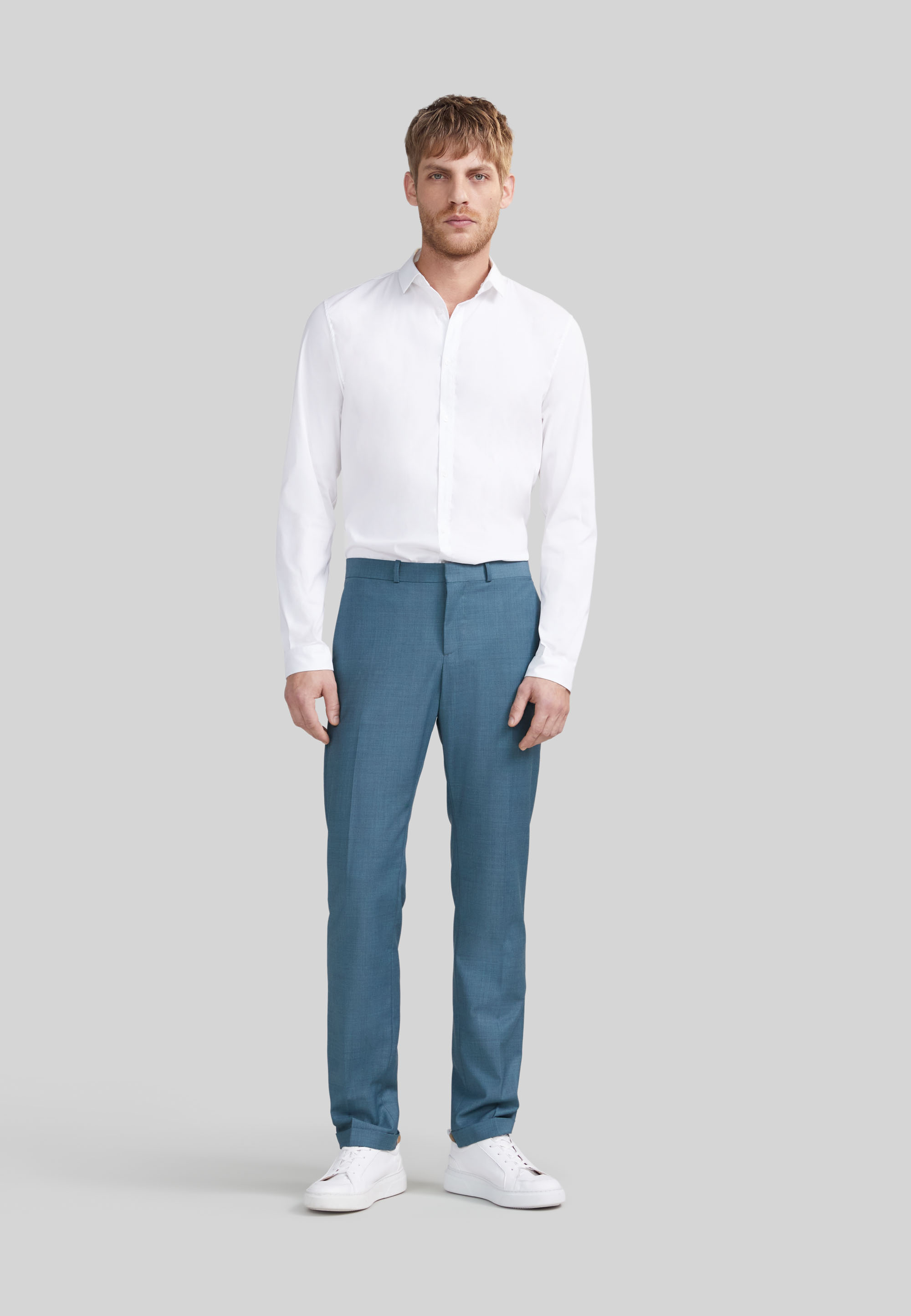 Chemise IKKS Homme Blanche à Motifs - Taille XL - Quasi Neuve