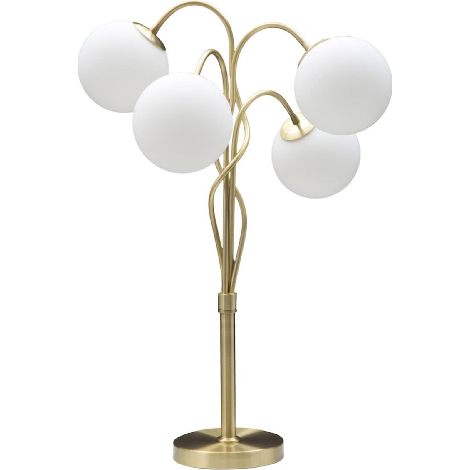 Lampe à poser fer et verre 4 globes GLAM, RECOLLECTION