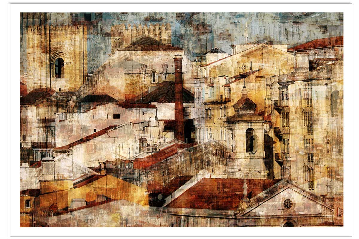 Affiche Alfama Lisbonne, HEXOA