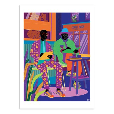 Poster d'art - Men reading - Aurélia Durand WALL EDITIONS
