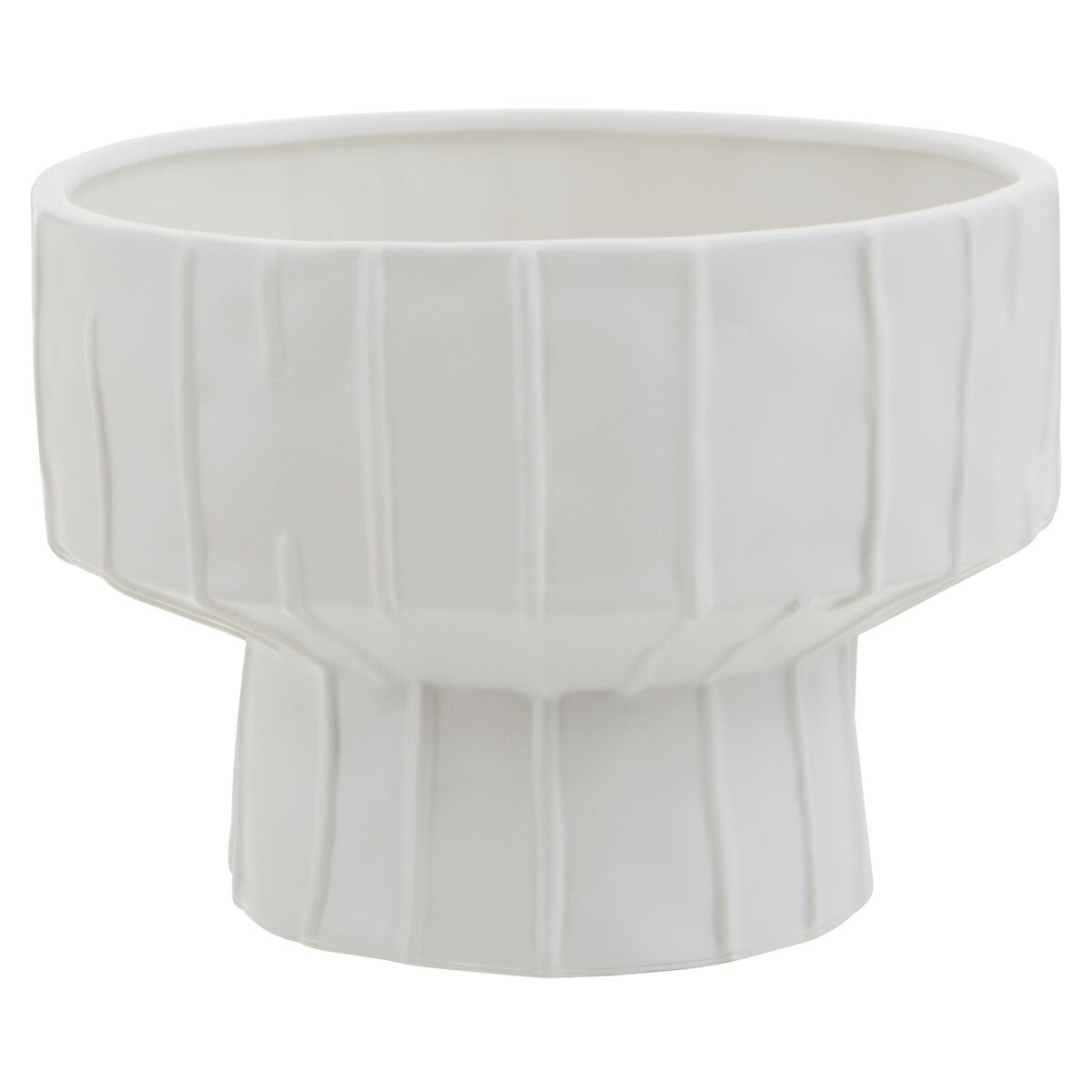 23x16cm White Ceramic Vase, ÉDITÉ