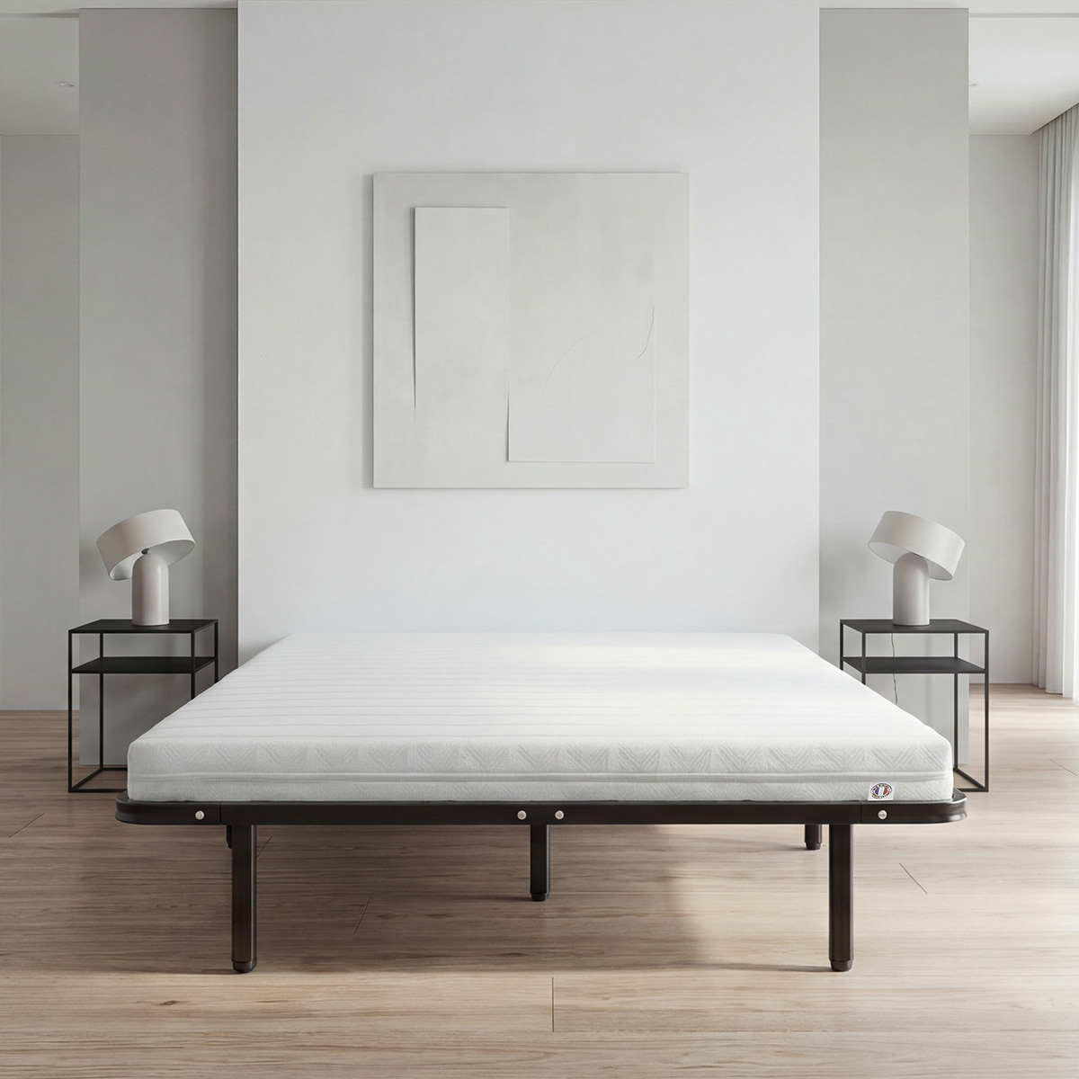 Ensemble Matelas Mousse EGIO avec Cadre à lattes, OLYMPE LITERIE