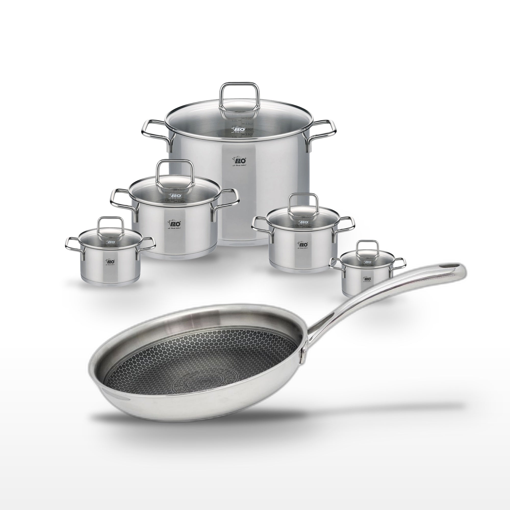 Batterie de cuisine 1 poêle 28cm + 5 faitouts RELIEF EVOLUTION, ELO