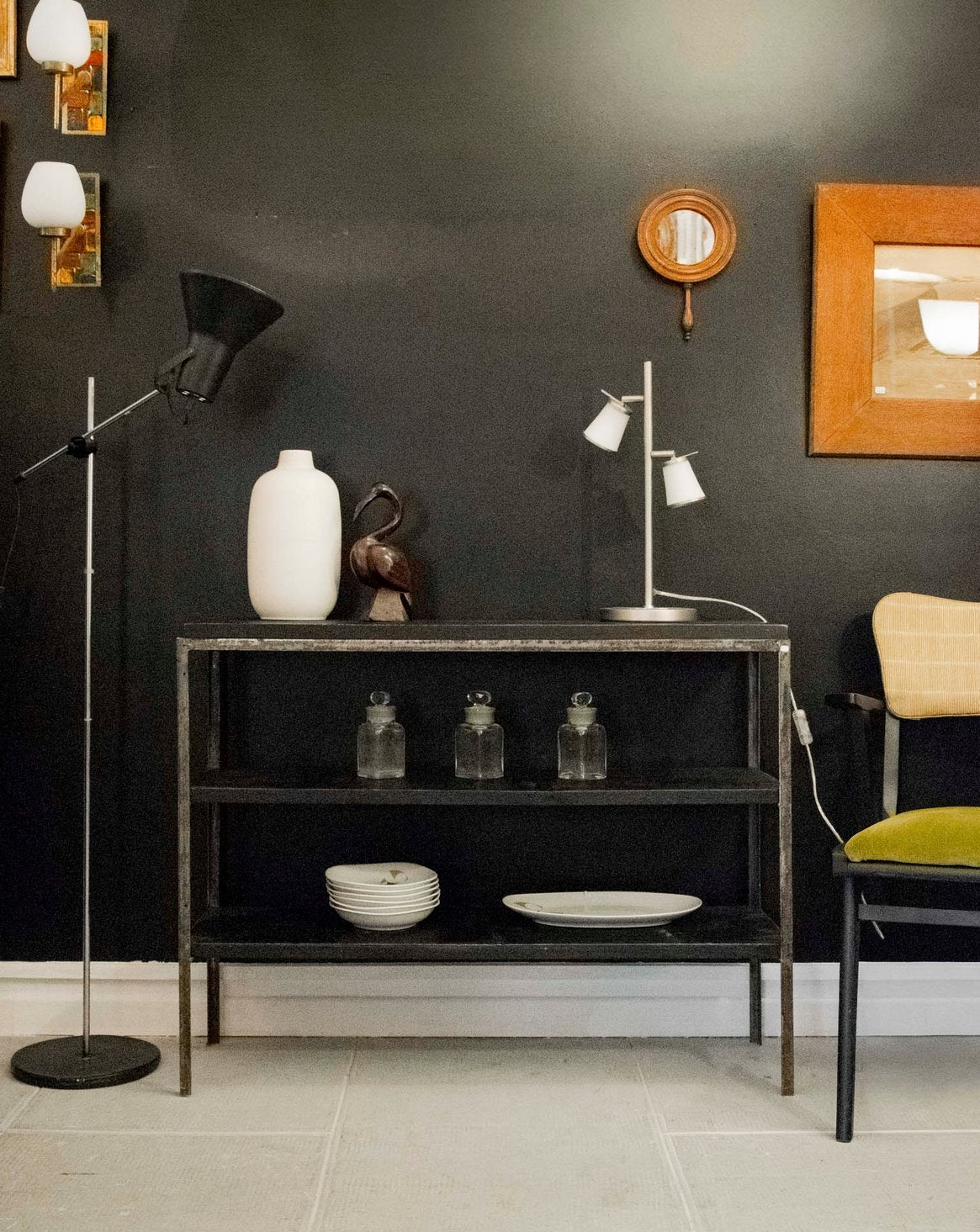 Étagère-console aux lignes industrielles Isabelle N°313 - Bon état, DEBONGOUT