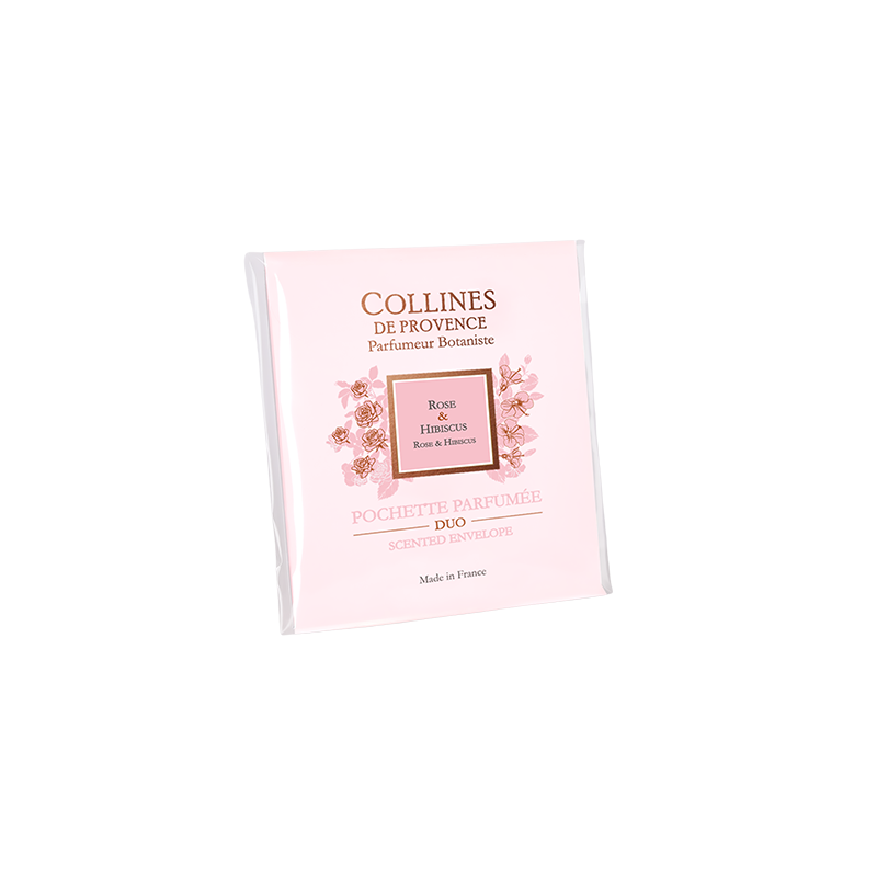 Pochette Parfumée Colorée ROSE & HIBISCUS, COLLINES DE PROVENCE