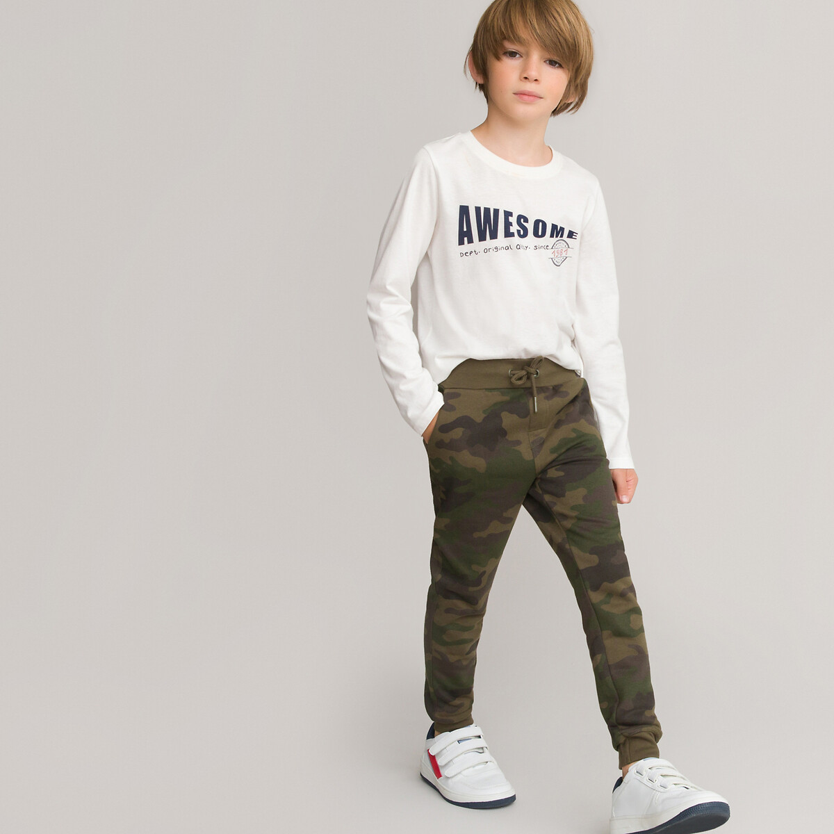 MSemis Pantalon Cargo Camouflage Enfant Garçon Jogging Pantalon Décontracté Taille Elastique 5-14 Ans