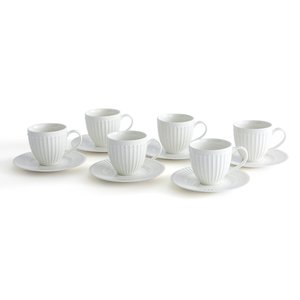 Lot de 6 tasses à thé et sous-tasses, Jewely LA REDOUTE INTERIEURS image
