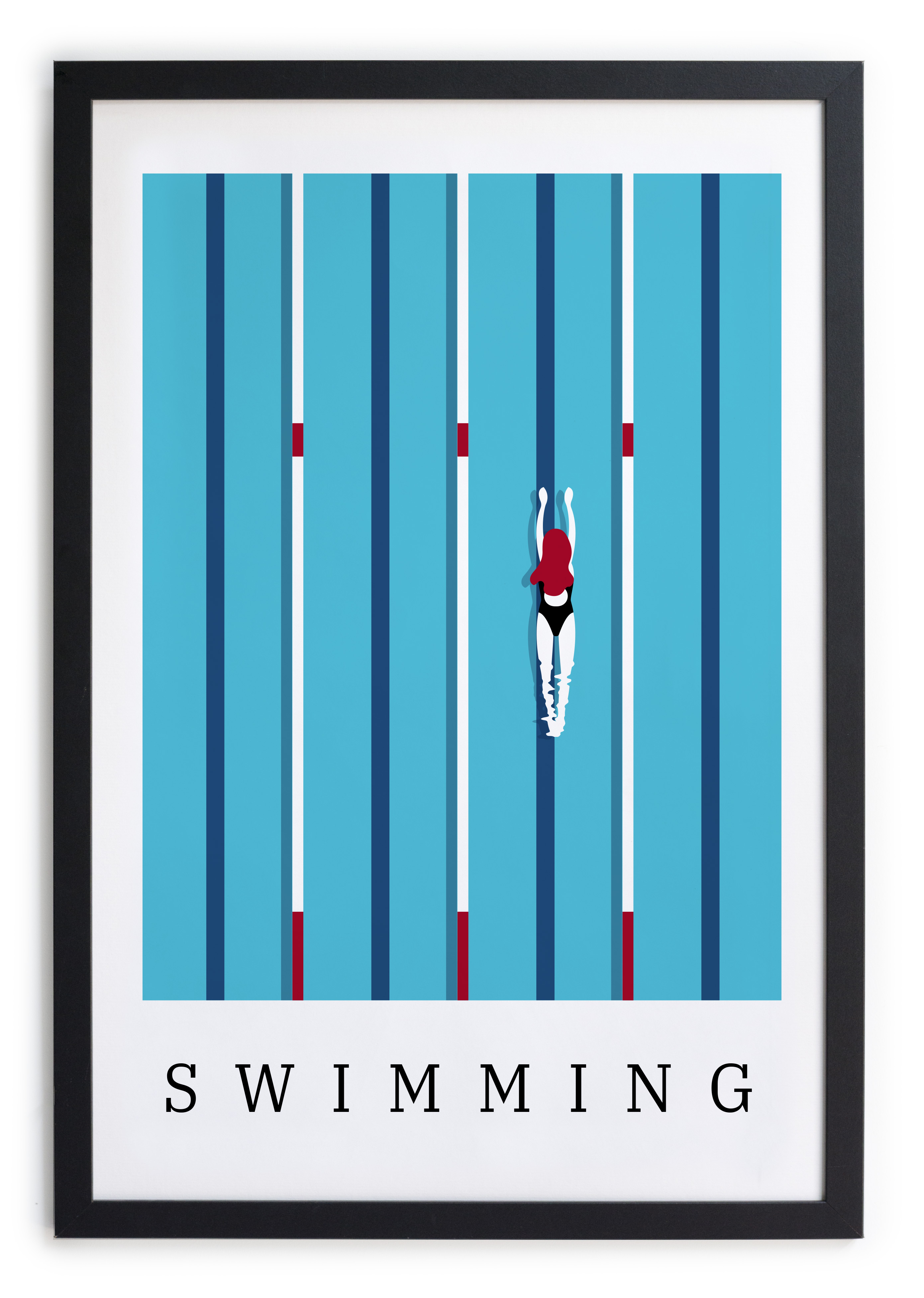 Tableau avec cadre Affiche de Natationjeux, REALLY NICE THINGS