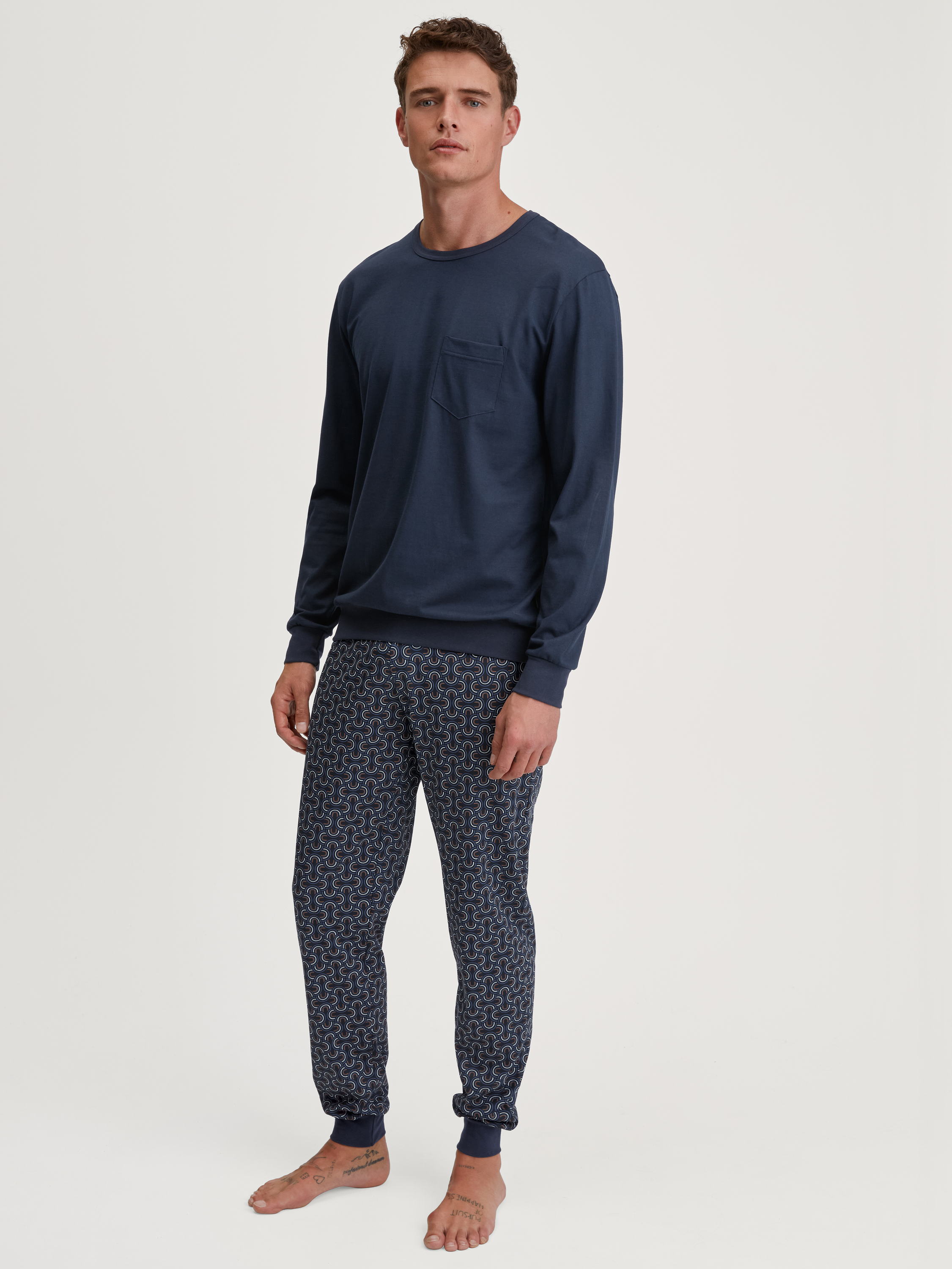 Pyjama avec bords élastiques manches longues Coton RELAX IMPRINT, CALIDA