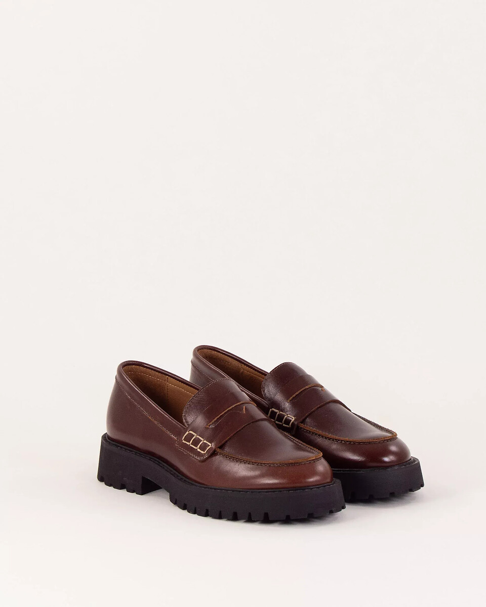 Mocassin cuir semelle plateforme BARCELO, SESSUN