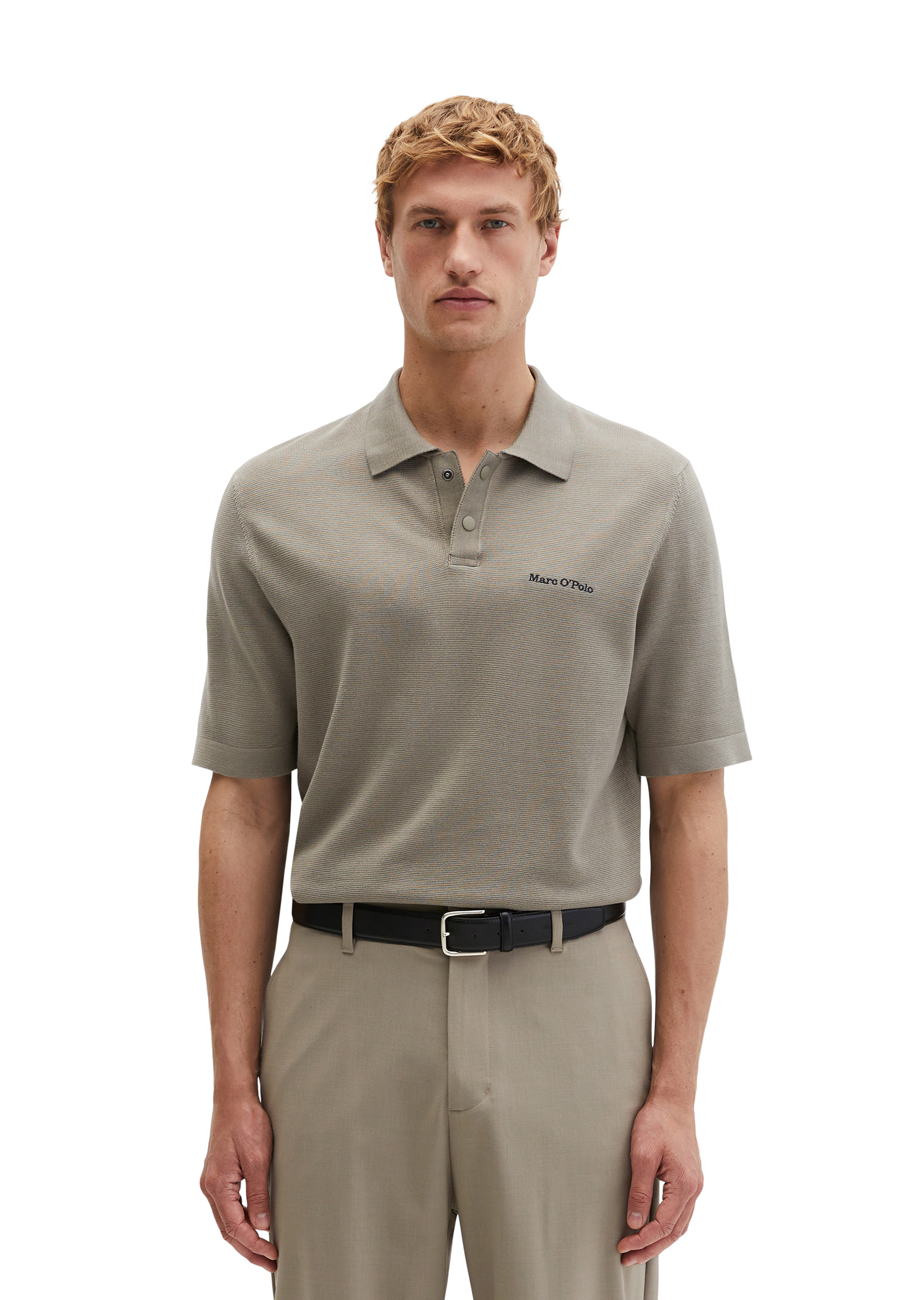 Polo en tricot DFB Travel Collection en pur coton bio, MARC O'POLO