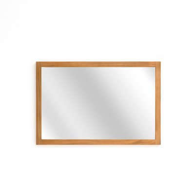 Oiled Acacia 90cm Rectangular Bathroom Mirror LA REDOUTE INTERIEURS