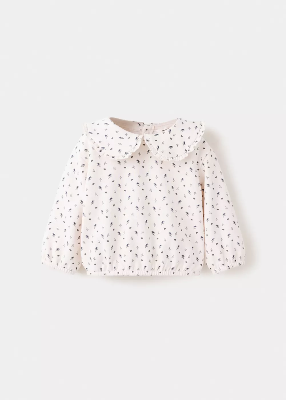Sweat à fleurs col Claudine, MANGO BABY