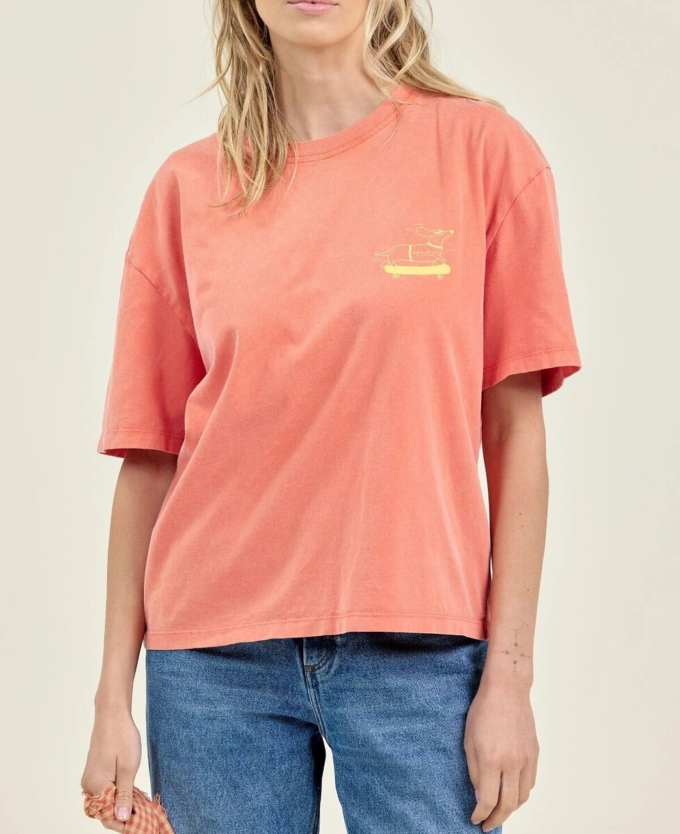 T-shirt à manches courtes imprimé à la poitrine, OUMI, APACHES COLLECTIONS