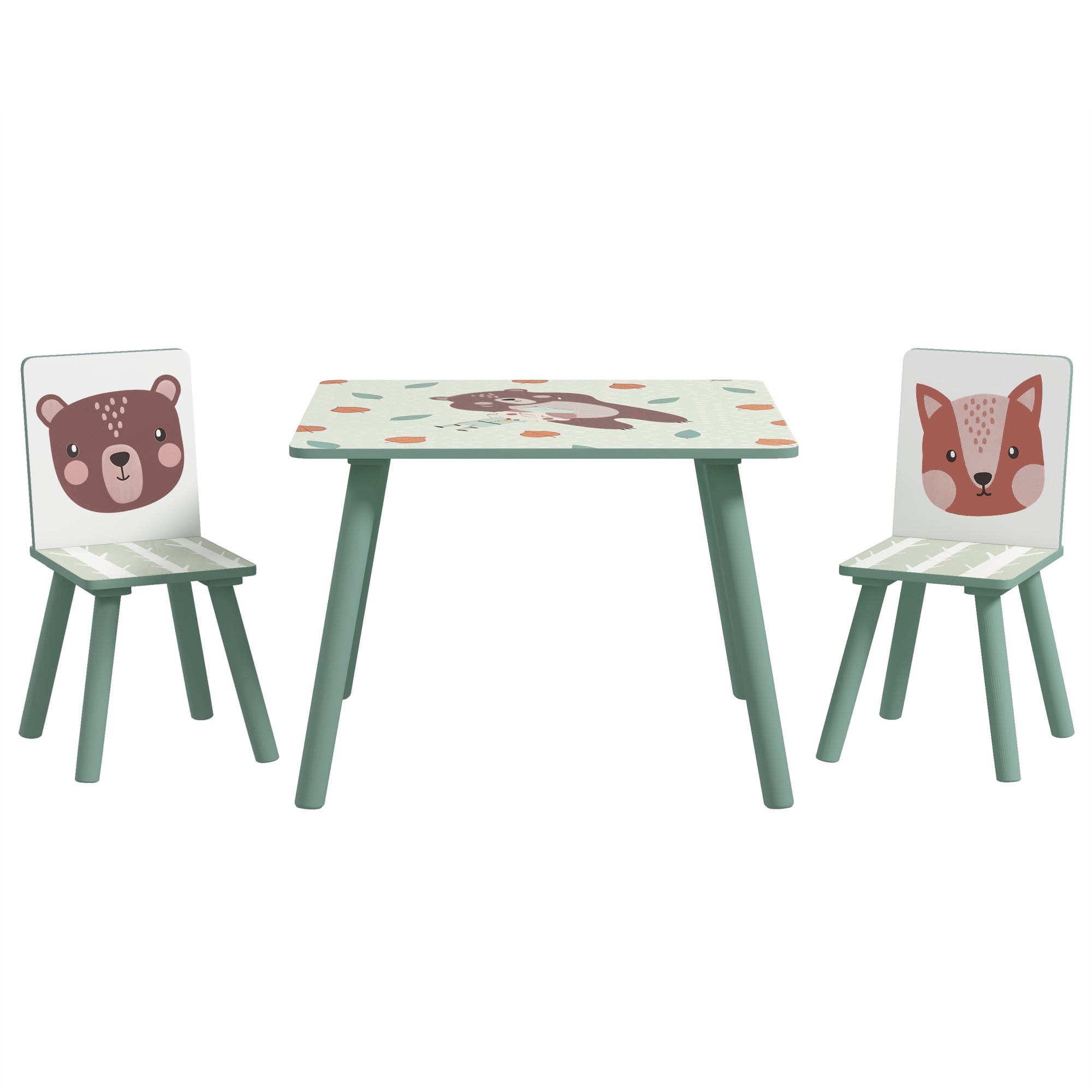 Ensemble table et chaises pour enfants Bois, ZONEKIZ