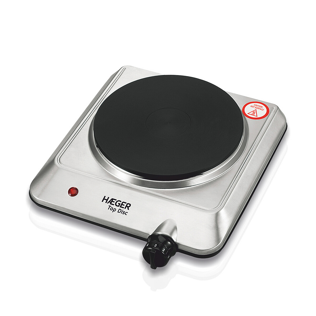 Placa elétrica HAEGER TOP DISC em Inox, 1500W, da HAEGER, HAEGER