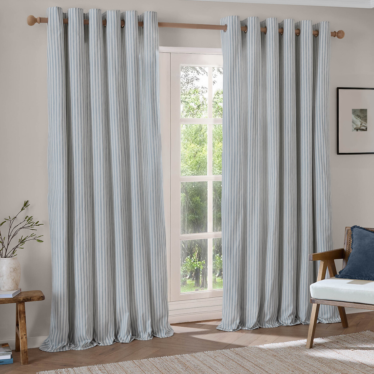 Hebden 100% Cotton Blackout Eyelet Curtain Pair, YARD