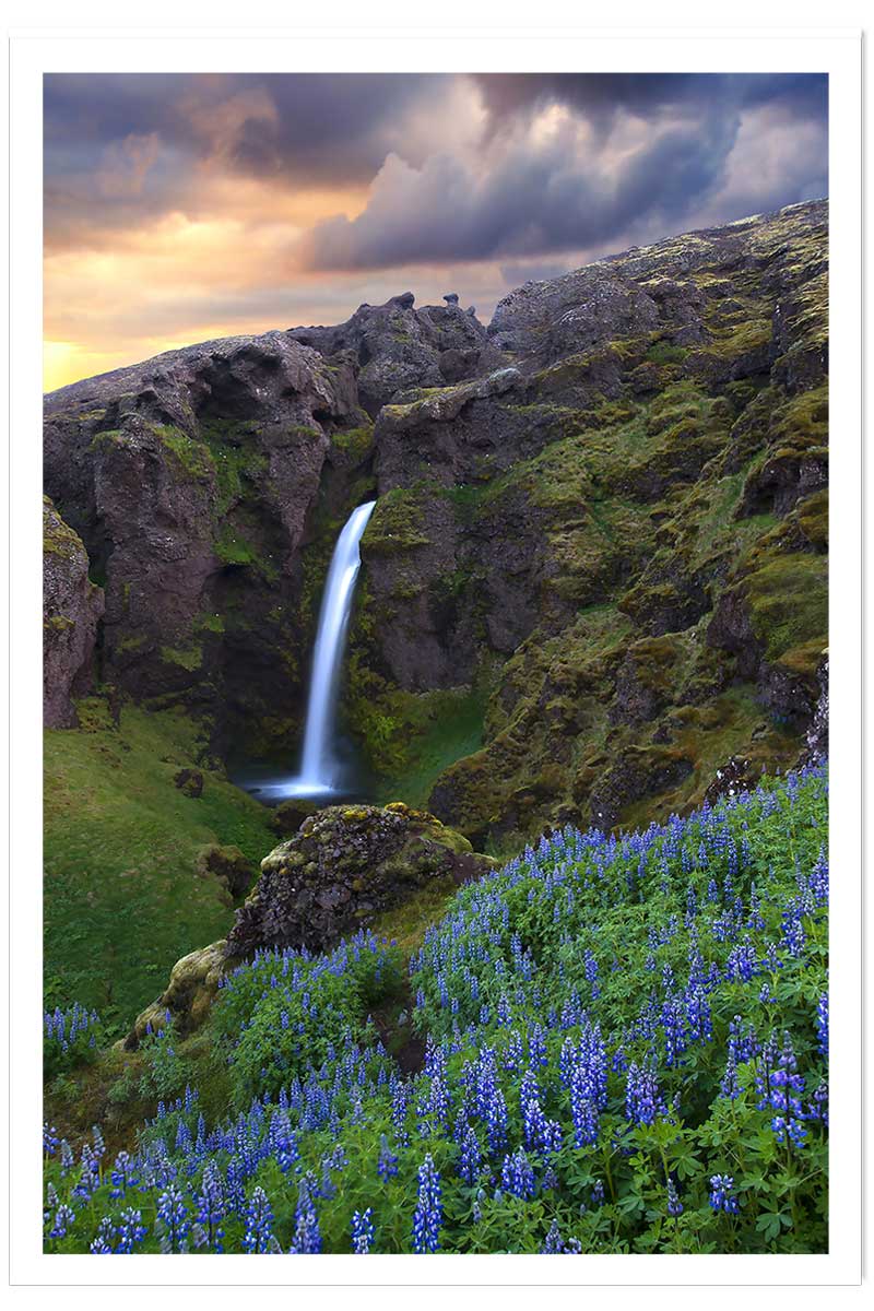 Affiche paysage voyage en islande, HEXOA
