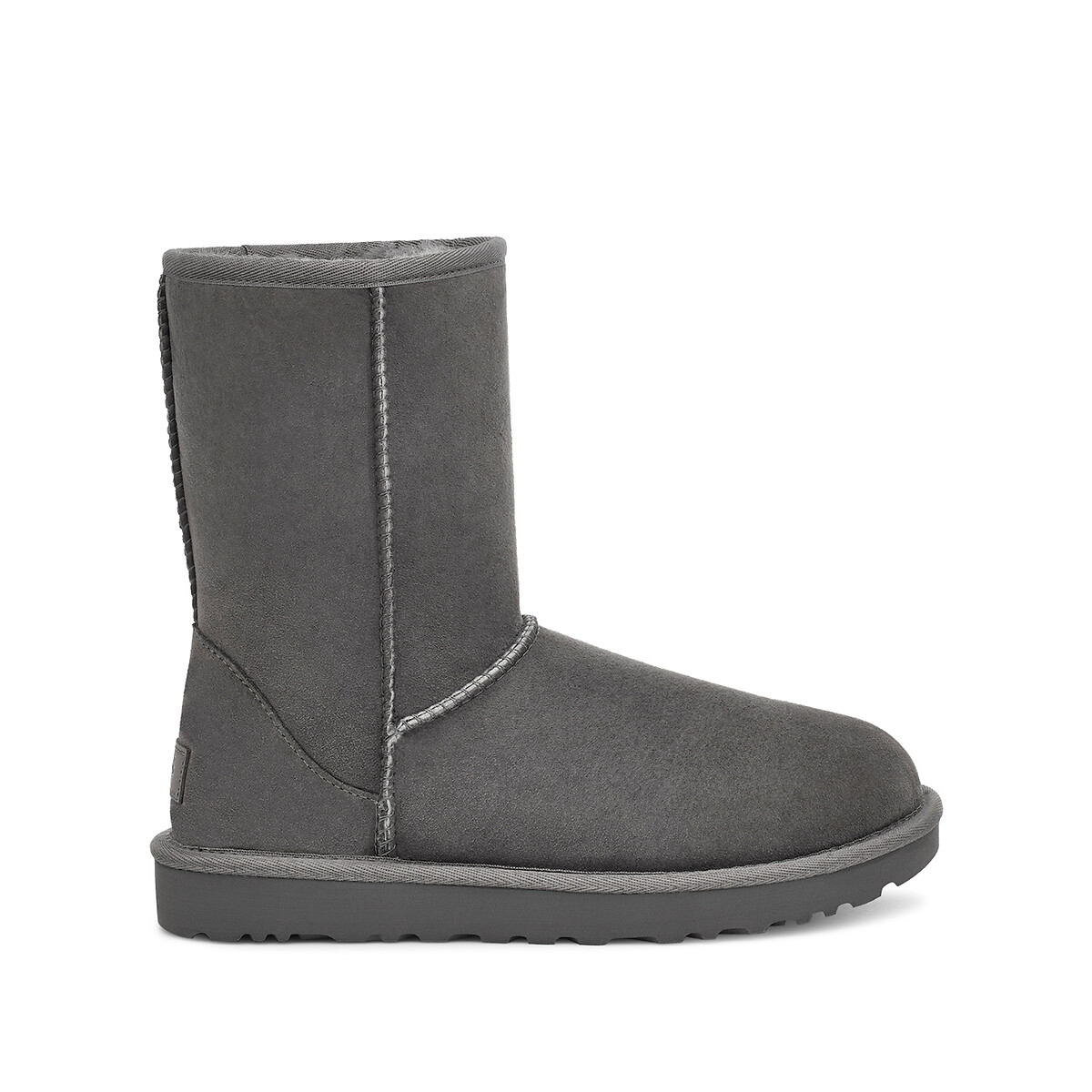 W classic short ii ankle boots in suede with faux fur lining, grey, Ugg ...