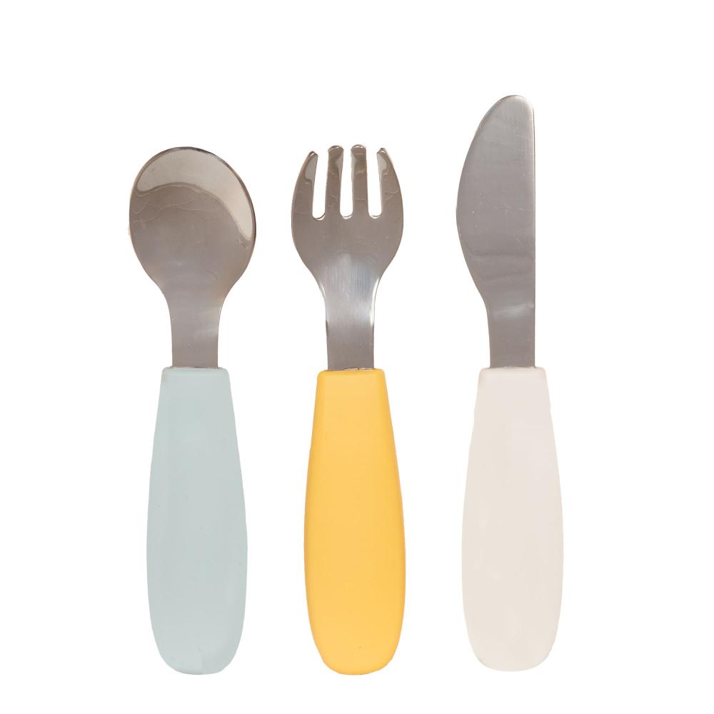 Coffret de 3 couverts en silicone, AMADEUS LES PETITS