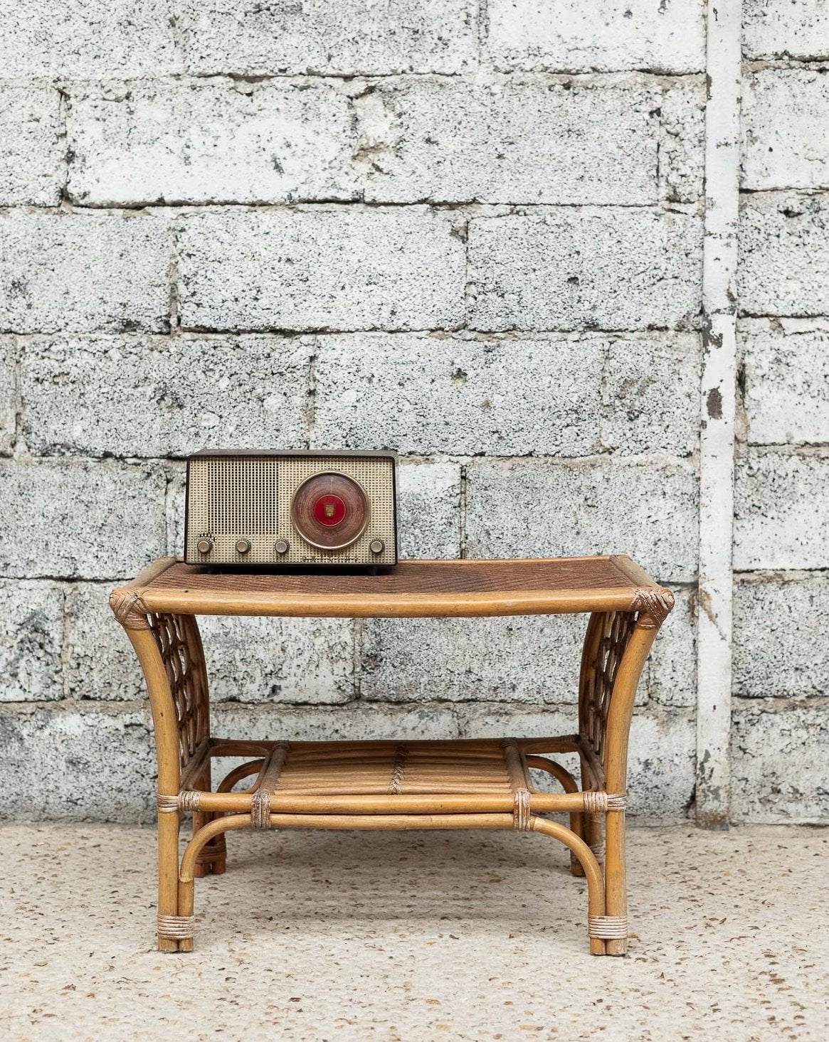 Table basse en rotin Léonie N°1116 - Bon état, DEBONGOUT