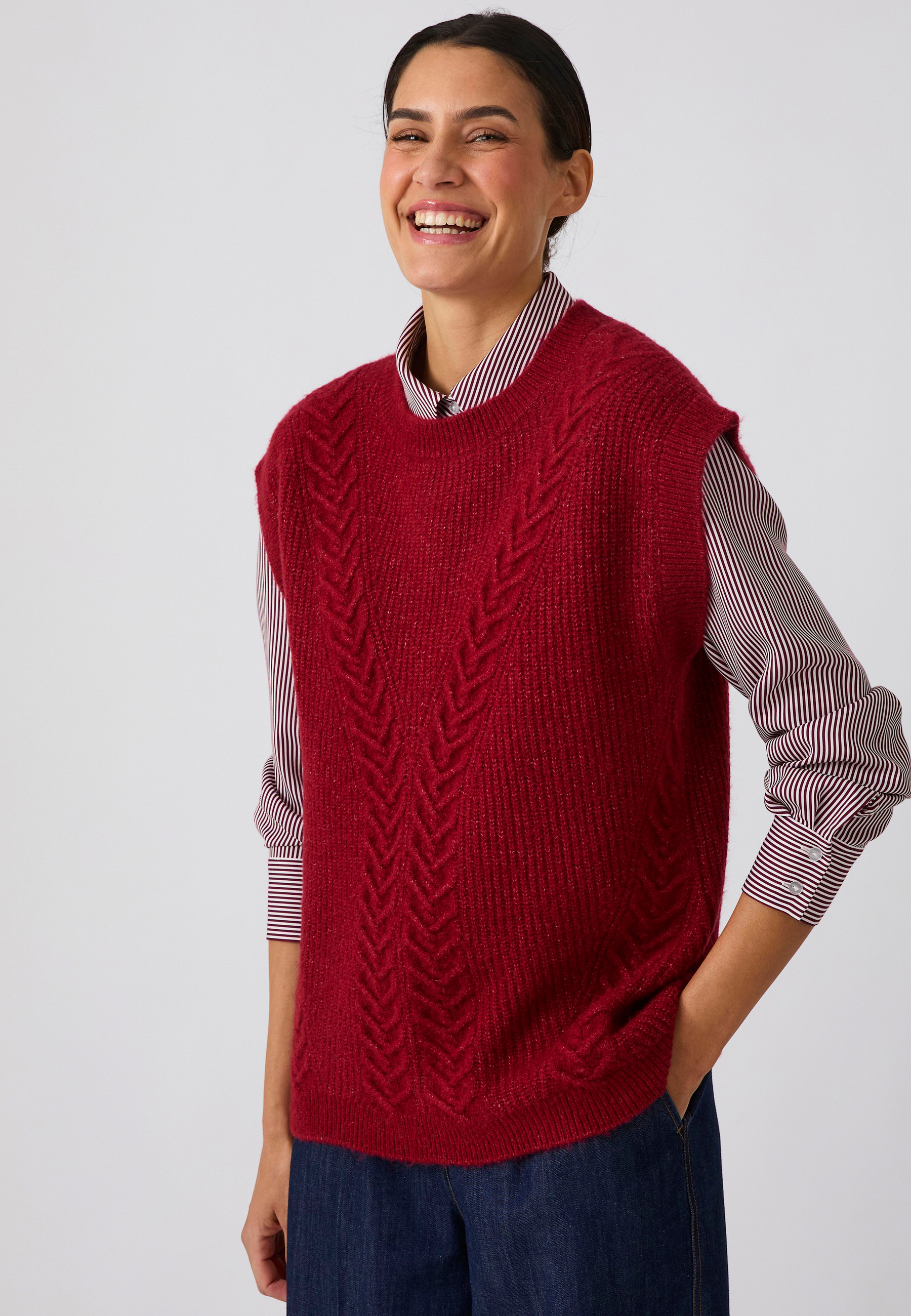 Pull sans manches à torsades Thermolactyl, DAMART