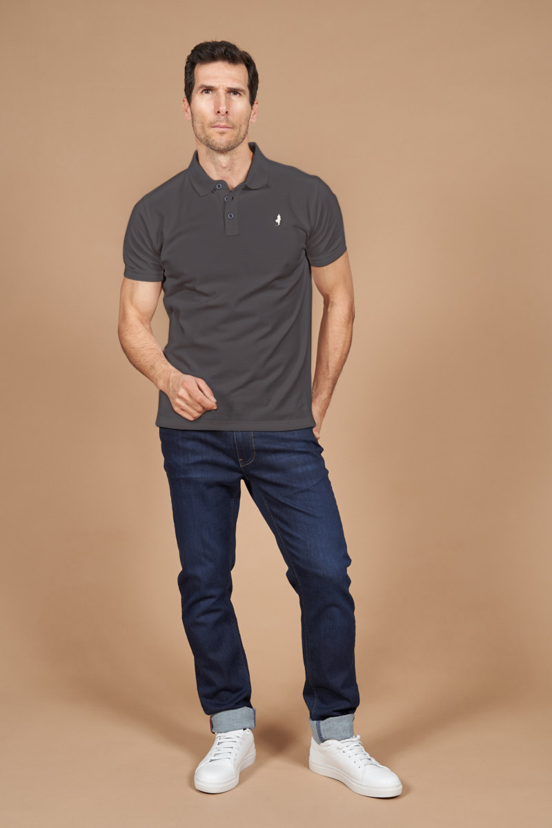 Polo piqué uni, MCS