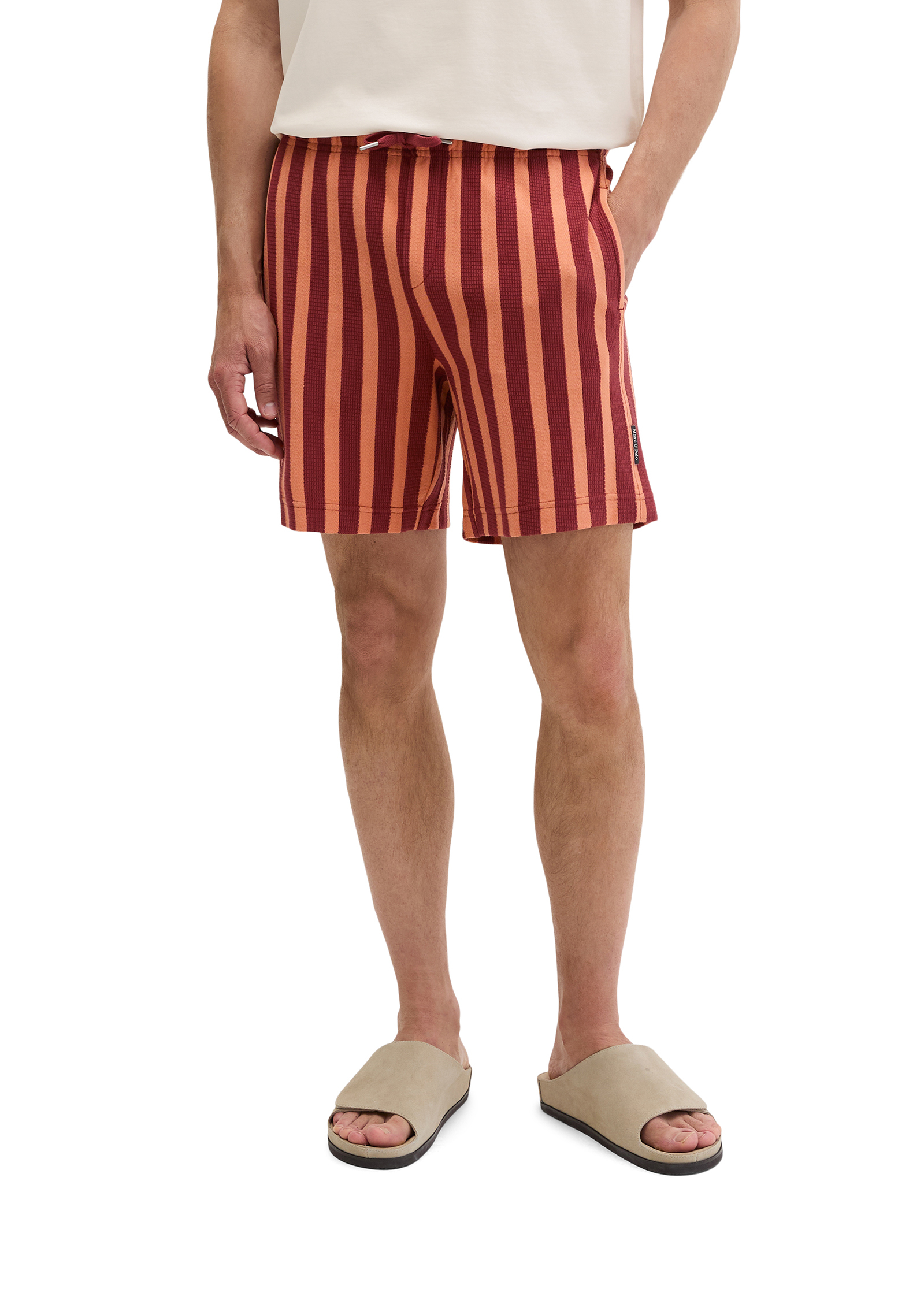 Short en jersey DfC regular avec des bandes de couleur et de structure, MARC O'POLO