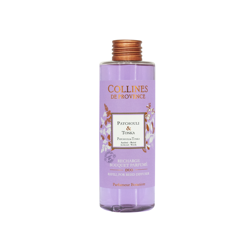 Recharge Diffuseur de parfum Colorée PATCHOULI & TONKA, COLLINES DE PROVENCE